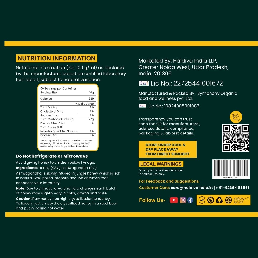 Haldiva Amrit Honey (Ashwagandha)