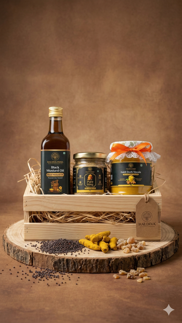 Premium Cooking | Cold Pressed Mustard Oil, Pure Hing & Haldi Dudh Masala