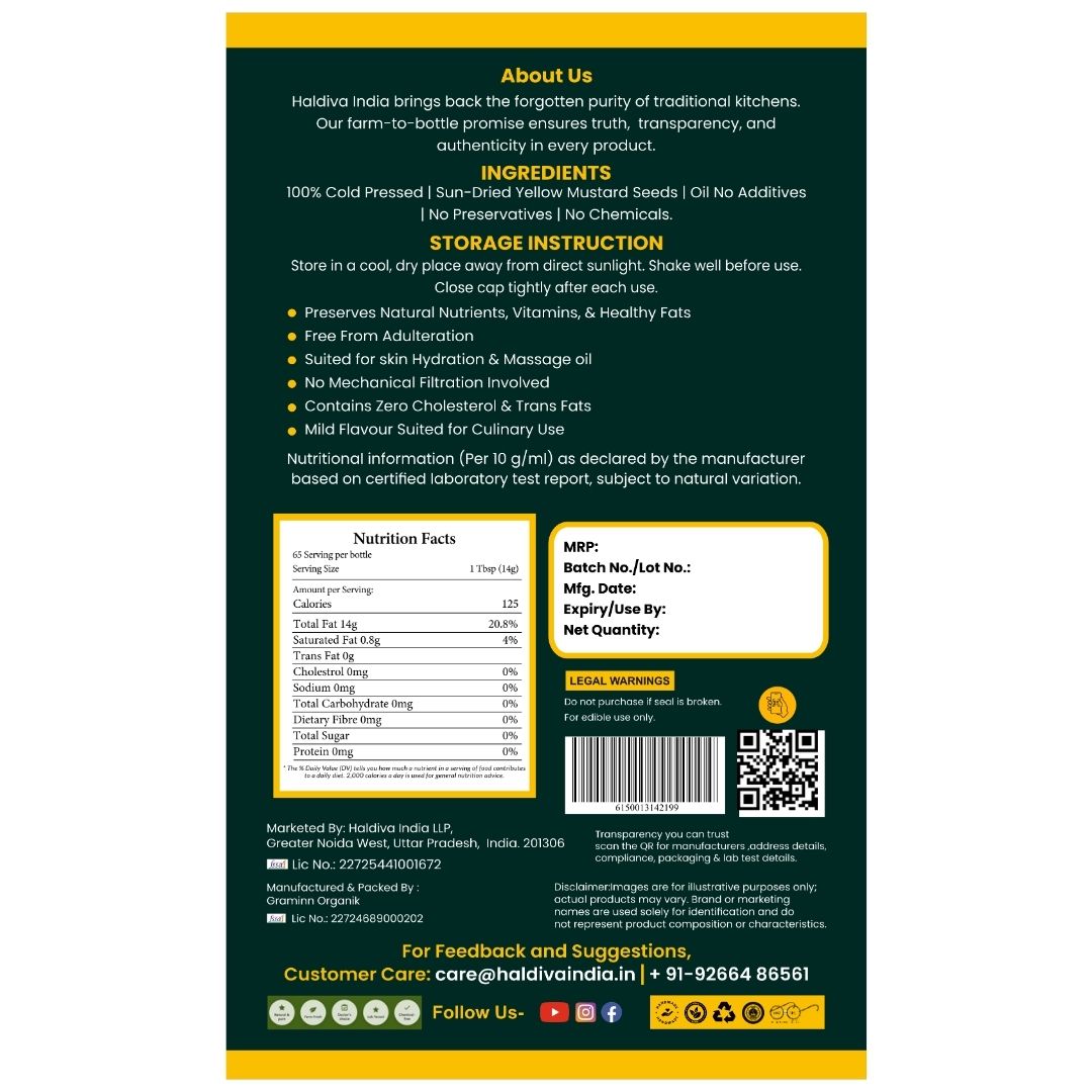 Haldiva Wooden Gold Oil