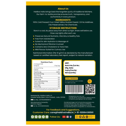 Black Mustard Oil | Haldiva India